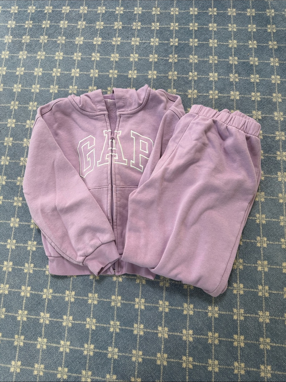 GAP Dusty Lavender Zip Hoodie and Jogger Set
